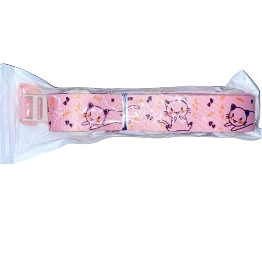 Pink pet cat print leash